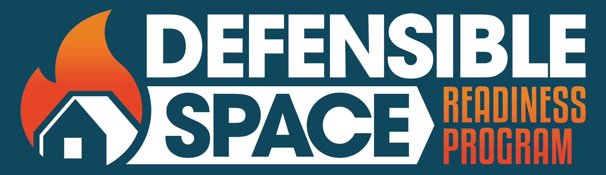 The image promotes a "Defensible Space Readiness Program," focusing on wildfire preparedness for homes.