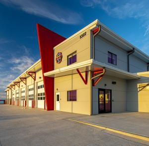 May contain: building, hotel, corner, hangar, and motel