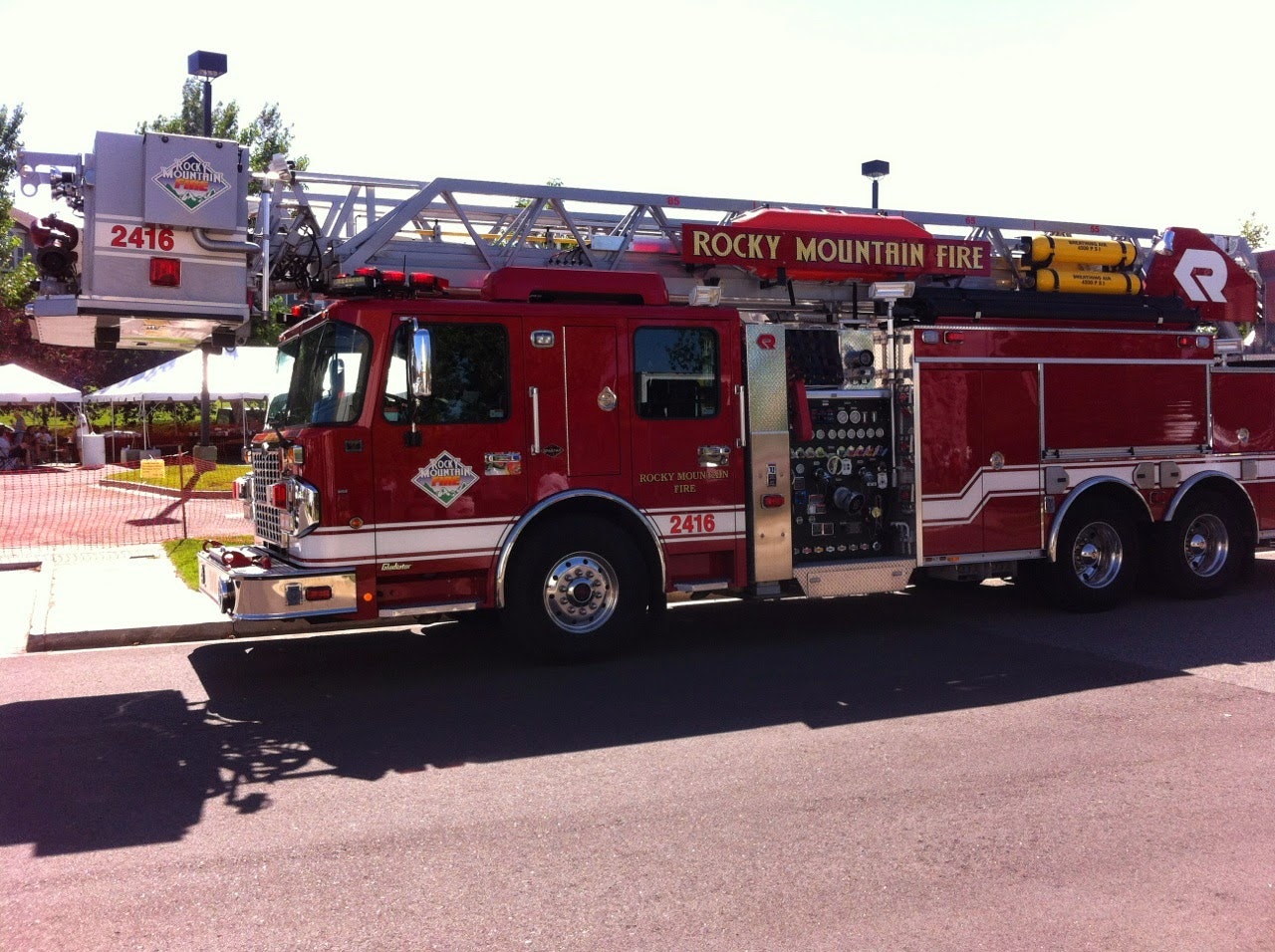 May contain: fire truck, truck, vehicle, and transportation