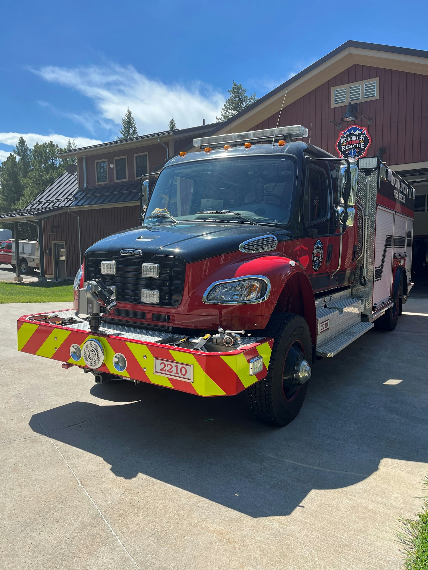 May contain: truck, vehicle, transportation, and fire truck