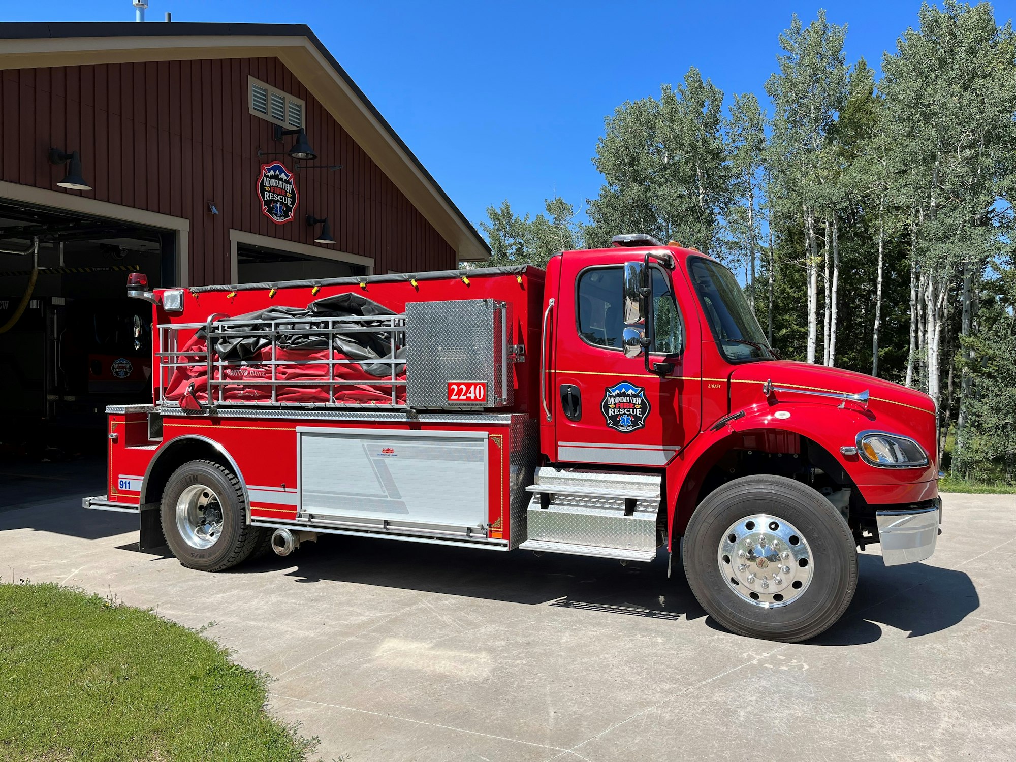 May contain: truck, vehicle, transportation, and fire truck