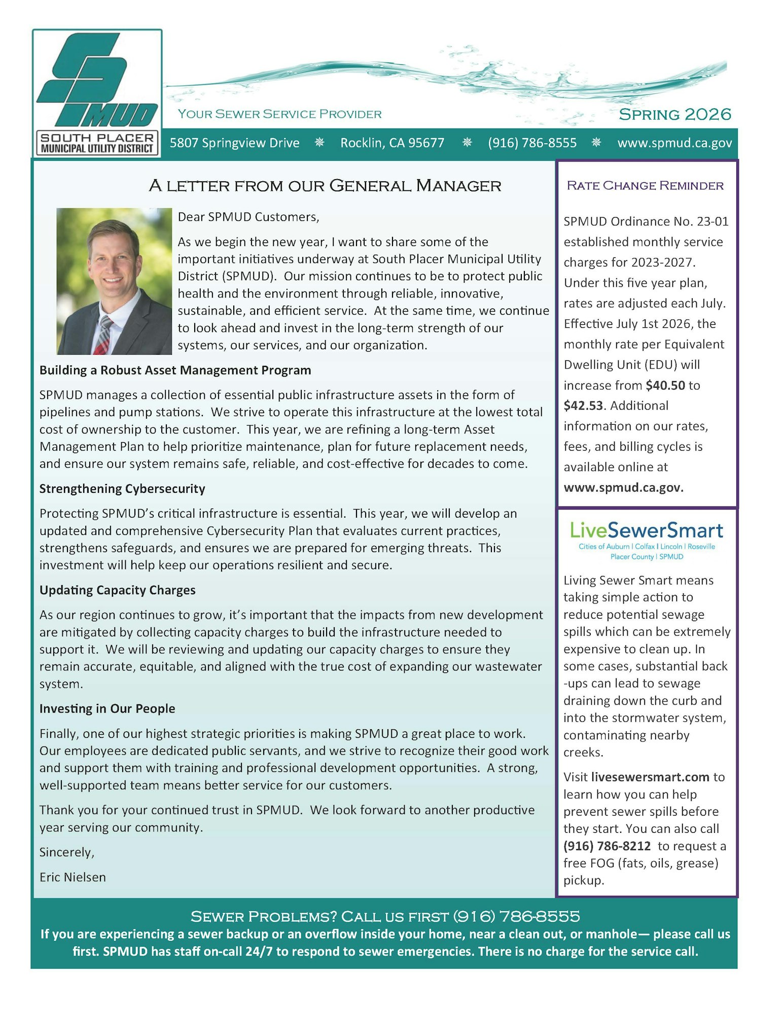 Utility Newsletter Examples Current District Newsletter - South Placer Municipal Utility District