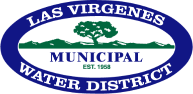 Logo of Las Virgenes Municipal Water District with tree, mountains, and "EST. 1958".
