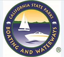 California State Parks Boating and Waterways logo with sailboat and motorboat.