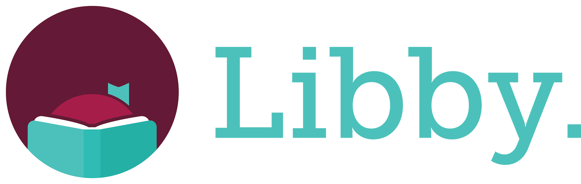 The logo of "Libby," featuring a stylized book within a circle.
