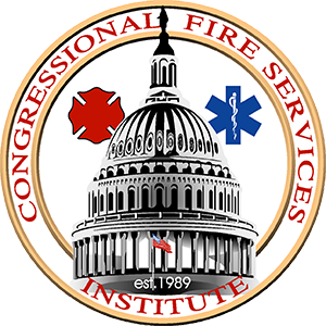 Congressional Fire Services Institute Logo with US Capitol dome, Maltese cross, and star of life