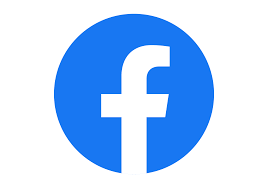 Facebook logo with round blue circle with a lower case letter F in the middle of the blue circle
