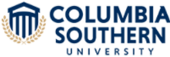 Drawing of the Corinthian Columbia Southern University building with laurel wreath underneath
