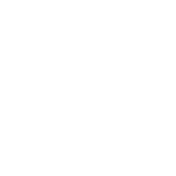 A square with thick black borders and two horizontal white bars inside.