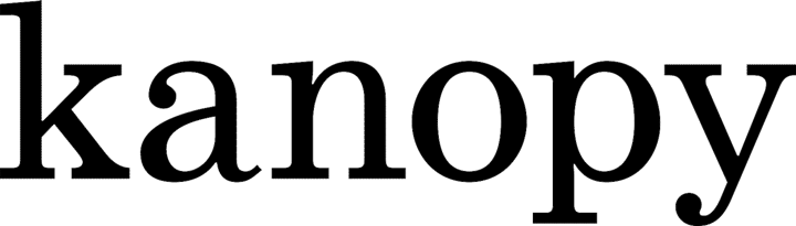 The image features the word "kanopy," styled in a modern font, likely representing a brand or company name.