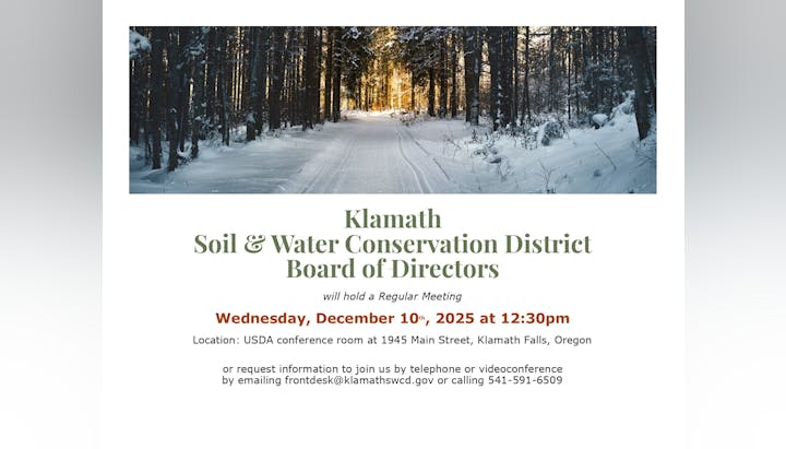 December notice of regular board meeting