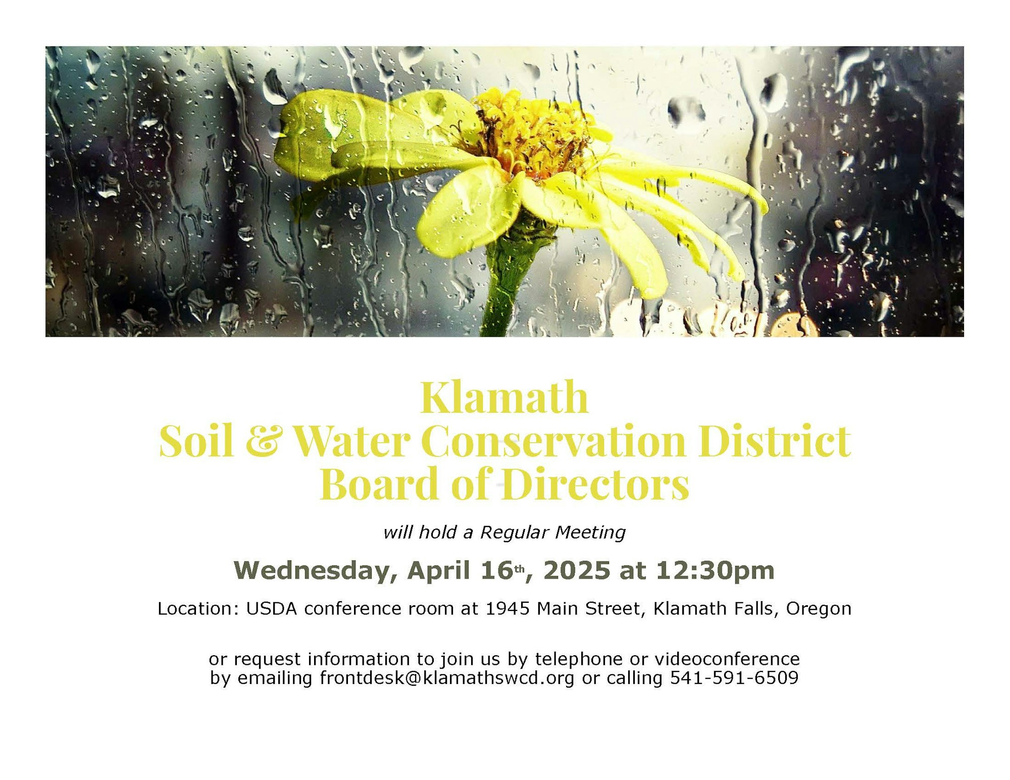 April 2025 KSWCD meeting notice