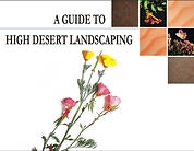 Guide cover for high desert landscaping with flowers and nature imagery.