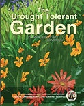 Book cover titled "The Drought Tolerant Garden" with illustrated flowers and greenery.