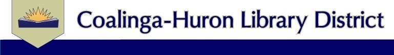 The image features the name and logo of the Coalinga-Huron Library District.
