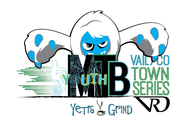 A graphic of a yeti-like creature with a mountain biking theme for a "Youth Series" event.