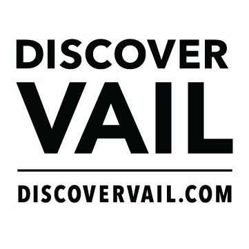 The image contains the text "DISCOVER VAIL" and a website address "DISCOVERVAIL.COM".
