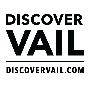 The image contains the text "DISCOVER VAIL" and a website address "DISCOVERVAIL.COM".