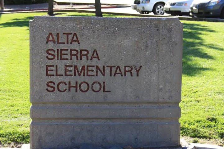 alta sierra elementary school sign