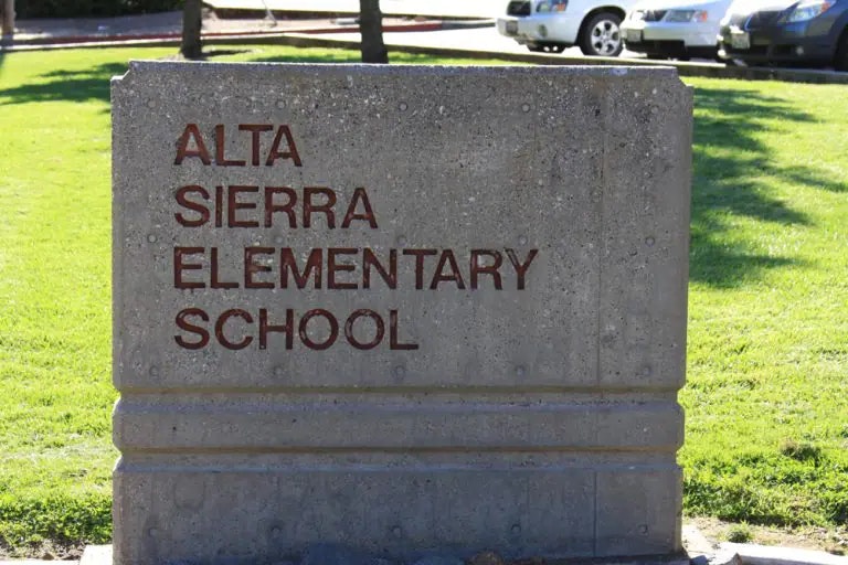 alta sierra elementary school sign