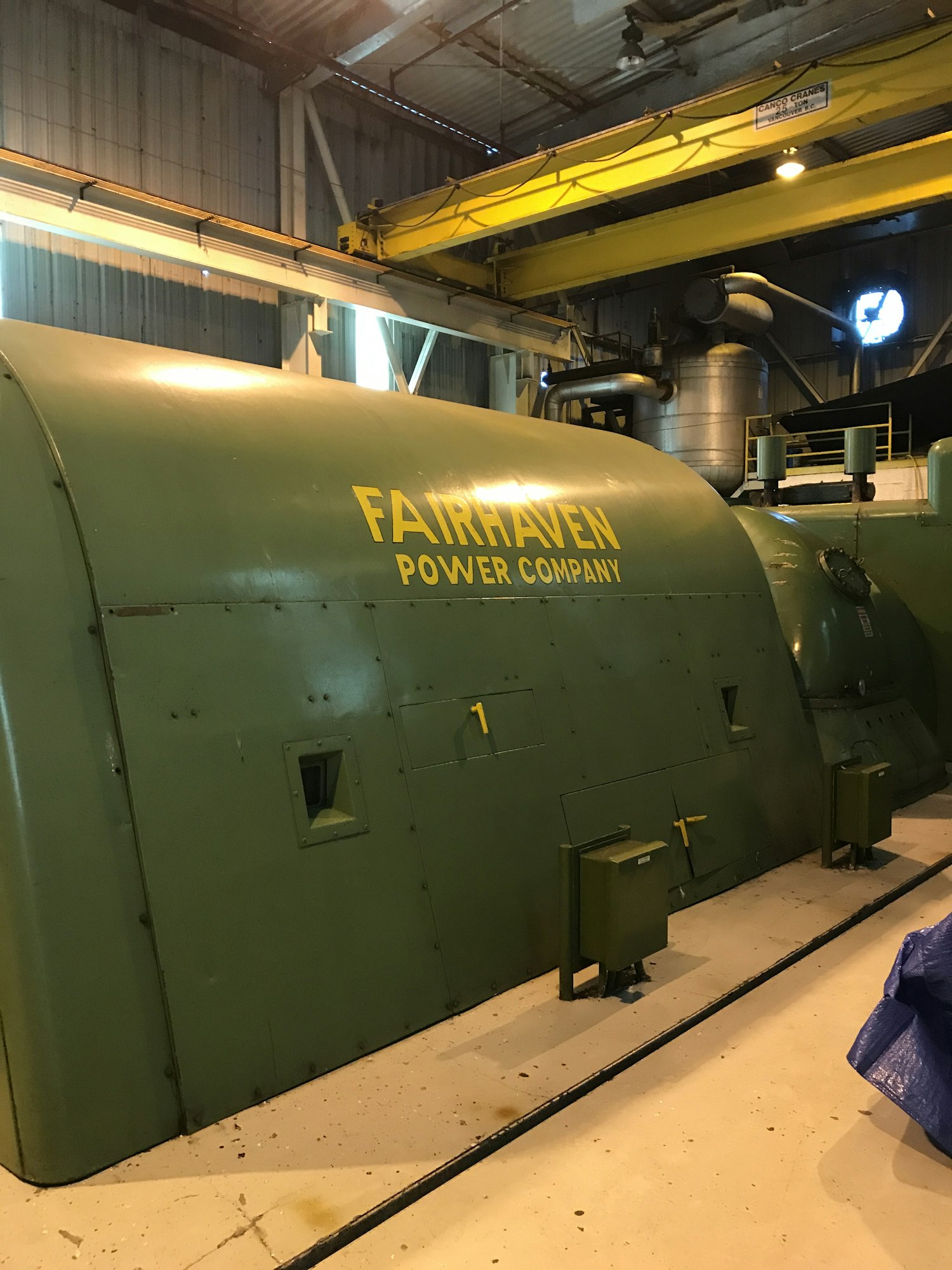 Photo may contain a close of up a power generator, green with yellow words