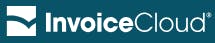 Logo with the text "InvoiceCloud" and a graphic symbol on a teal background.