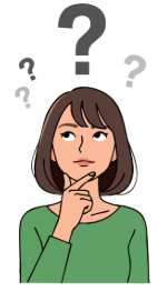 A thoughtful woman with a green shirt appears to be pondering a question, surrounded by question marks.