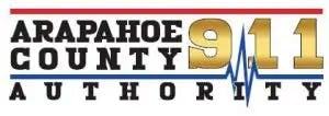 Logo of Arapahoe County Authority with "911" prominently displayed.