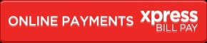 The image features a red button promoting "Online Payments" for "xpress Bill Pay."