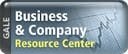A sign for "Business & Company Resource Center" with a feather pen graphic.