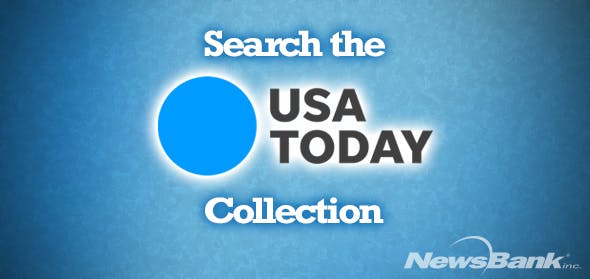 Newsbank logo with text Search the USA Today Collection