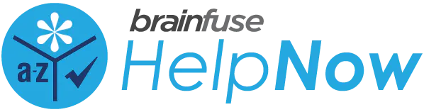 The image features the logo for Brainfuse HelpNow, an online tutoring and homework assistance service.