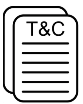 Icon of a document stack labeled "T&C" indicating terms and conditions.