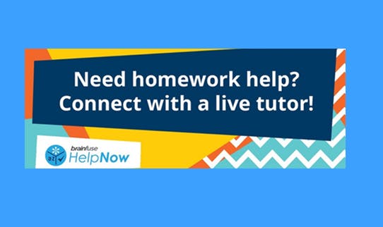 An advertisement for live tutoring homework help.