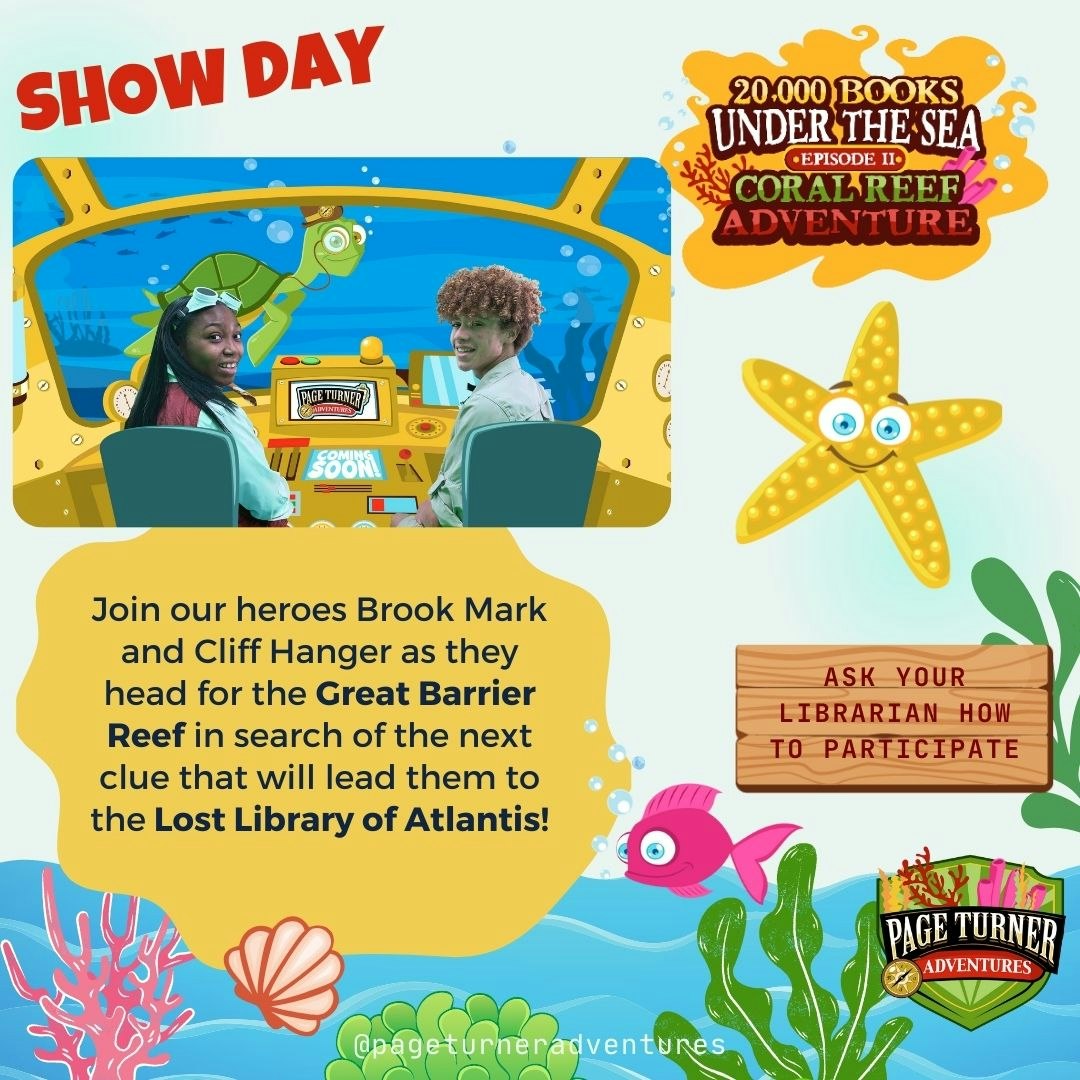 Join Brook Mark and Cliff Hanger on an underwater adventure to the Great Barrier Reef for clues to the Lost Library of Atlantis!