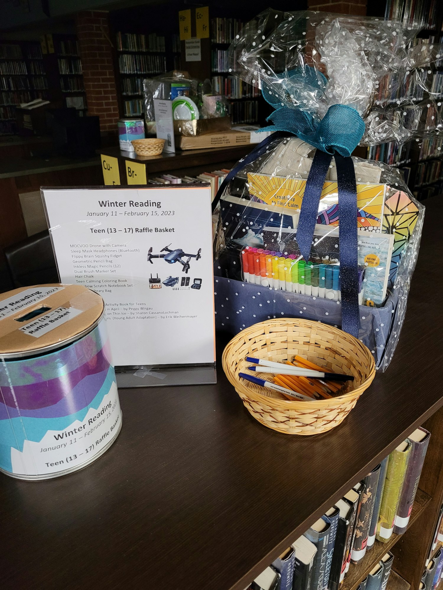 Winter Reading Prize basket ages 13-17