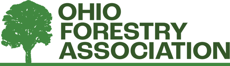 Logo of Ohio Forestry Association with a green tree graphic.