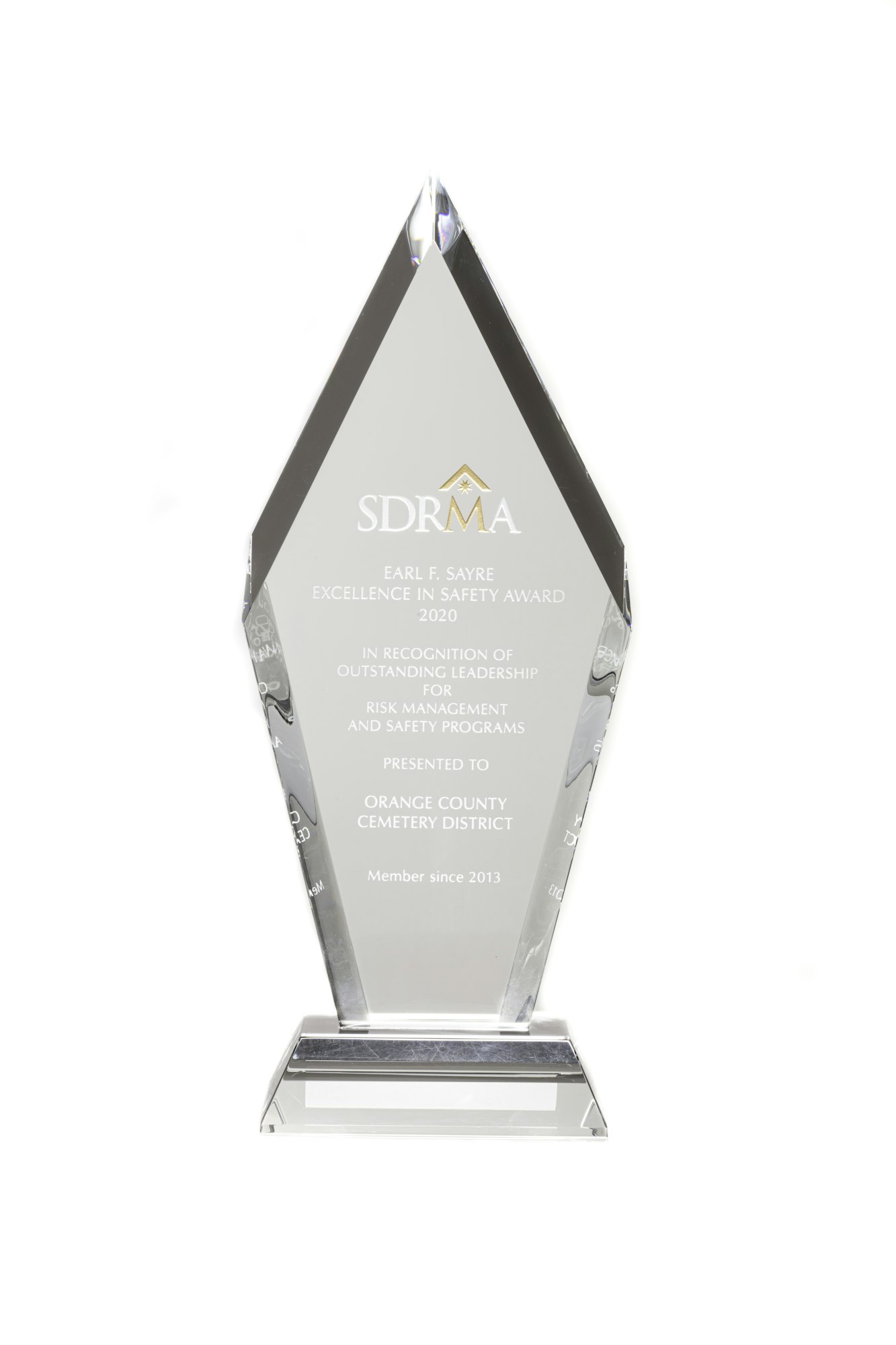 Picture of Earl F. Sayre Safety Award for 2020