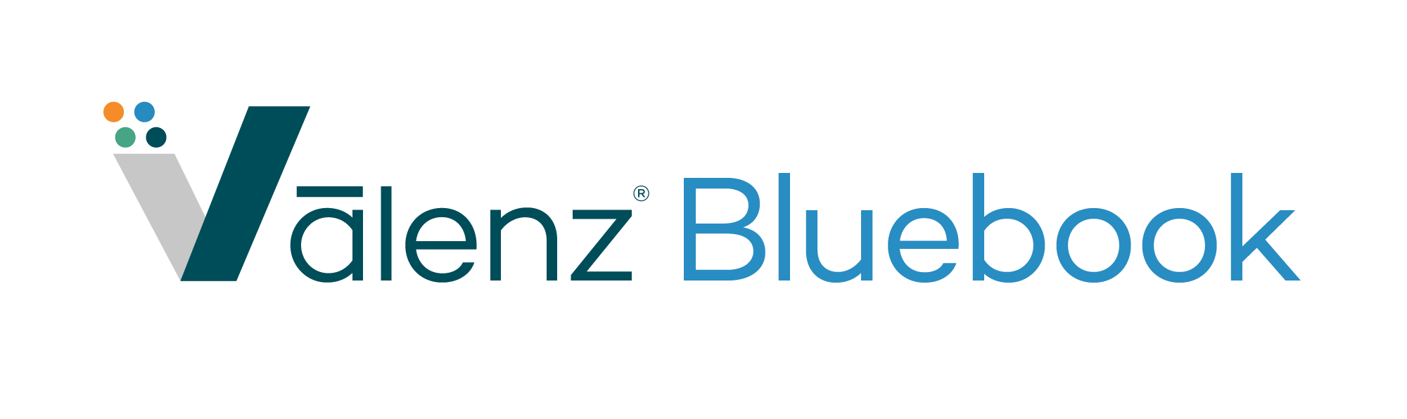 The image features the logo of "Valenz Bluebook," which likely pertains to a healthcare or insurance service.