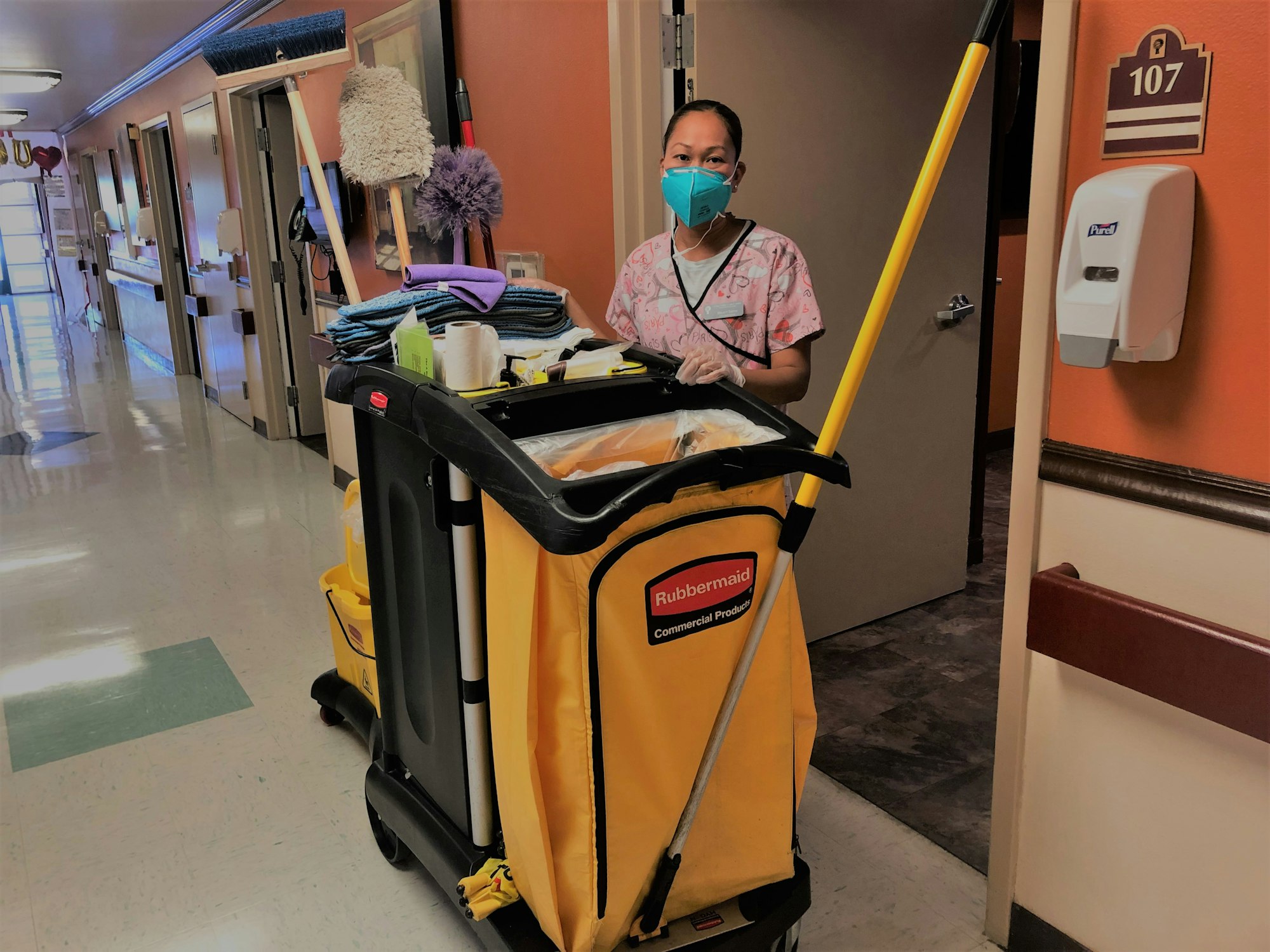May contain: cleaning and person