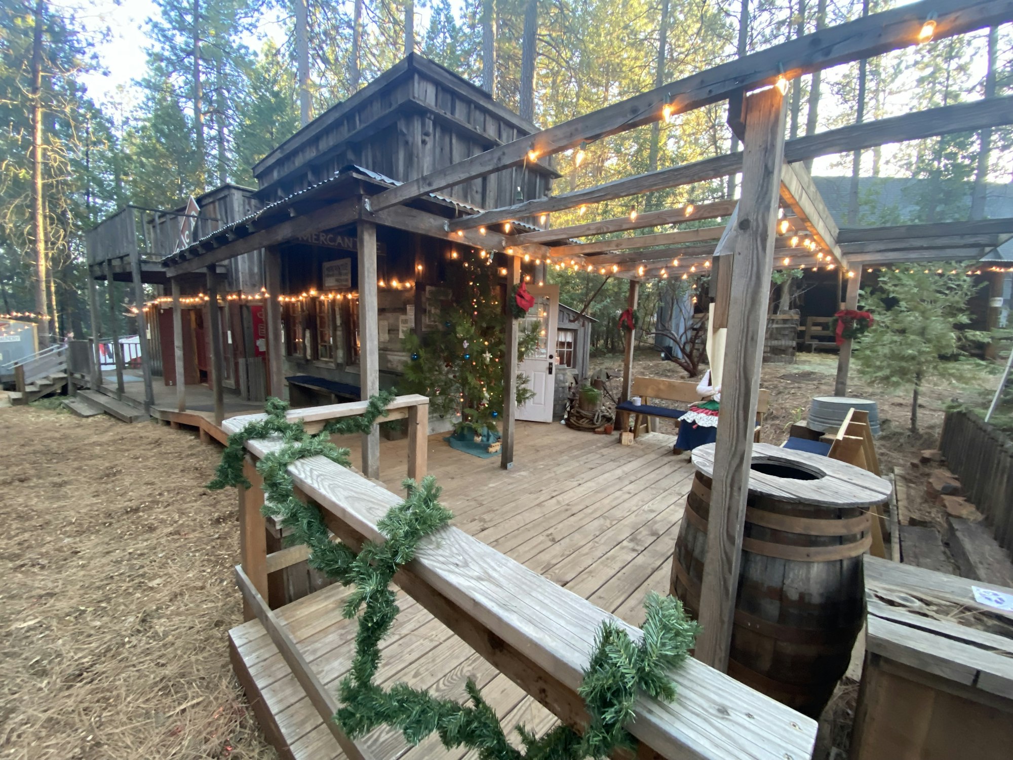 May contain: porch, patio, wood, and pergola