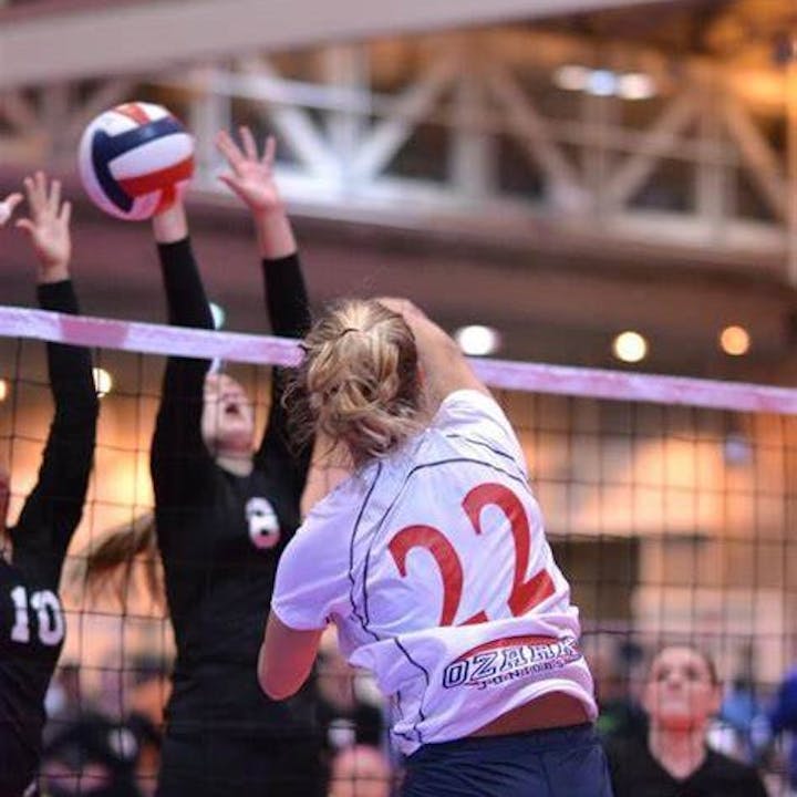 May contain: person, playing volleyball, sport, volleyball, ball, volleyball (ball), adult, female, and woman