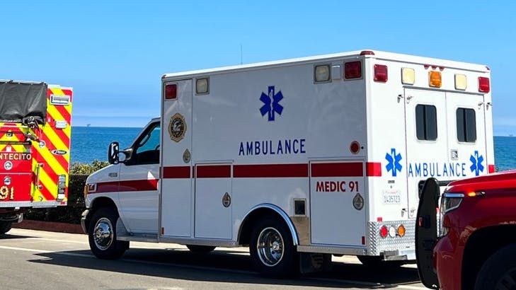 Medic 91 responding to an emergency incident