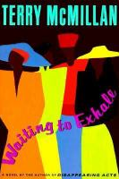 Cover of "Waiting to Exhale" by Terry McMillan, featuring colorful silhouettes of four women.