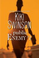 Book cover: "Kiki Swinson - Public Enemy #1" with a silhouette of a person against an orange background.