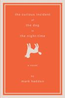 Book cover for "The Curious Incident of the Dog in the Night-Time" by Mark Haddon, featuring an upside-down dog silhouette.