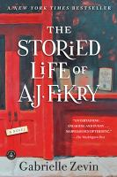 Book cover of "The Storied Life of A.J. Fikry" by Gabrielle Zevin, featuring a red bookshop.