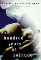 Cover of "One Hundred Years of Solitude" by Gabriel García Márquez, featuring a curled-up figure and abstract elements.