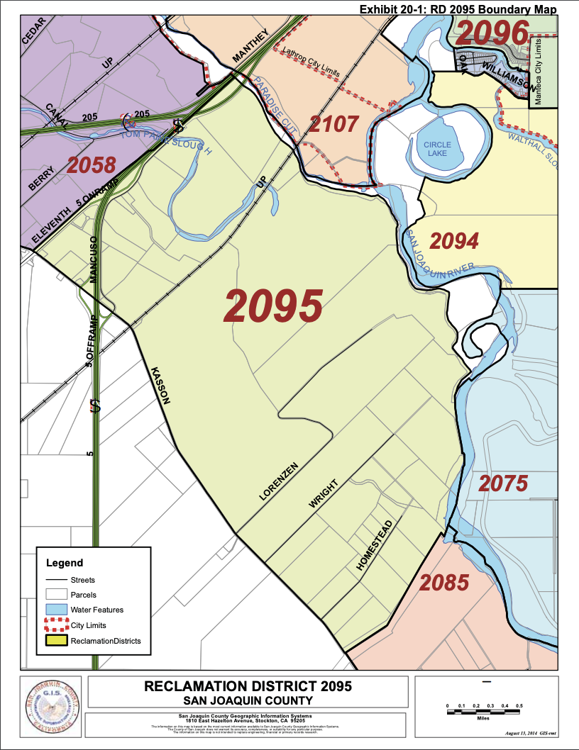 Map of Reclamation District 2095 service area