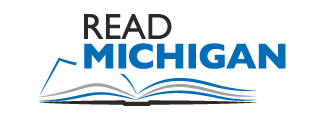 The image features the text "READ MICHIGAN" above an open book graphic.